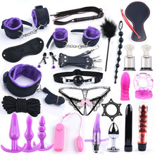 Load image into Gallery viewer, 25 PCS Sex Toys For Women G Spot Dildo Vibratorn Butt Anal Plug Penis Cover Slave Games Handcuffs for Sex Whip Bdsm Bondage Set