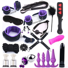 Load image into Gallery viewer, 25 PCS Sex Toys For Women G Spot Dildo Vibratorn Butt Anal Plug Penis Cover Slave Games Handcuffs for Sex Whip Bdsm Bondage Set