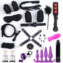 Load image into Gallery viewer, 25 PCS Sex Toys For Women G Spot Dildo Vibratorn Butt Anal Plug Penis Cover Slave Games Handcuffs for Sex Whip Bdsm Bondage Set
