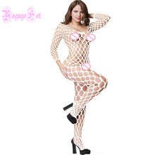 Load image into Gallery viewer, Sexy Honey Comb Fishnet Crotchless Bodystocking Catsuit Lingerie Babydoll Women Bare Shoulder Underwear Costumes Jumpsuit