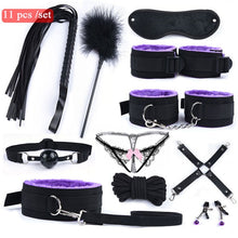 Load image into Gallery viewer, 25 PCS Sex Toys For Women G Spot Dildo Vibratorn Butt Anal Plug Penis Cover Slave Games Handcuffs for Sex Whip Bdsm Bondage Set